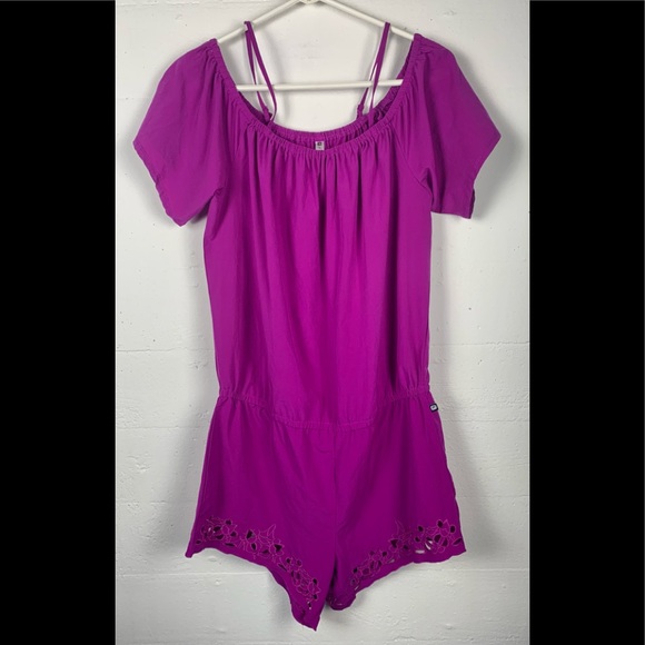 Fabletics Prue romper tulip one piece M 4" inseam kate hudson elastic waist - Picture 3 of 8